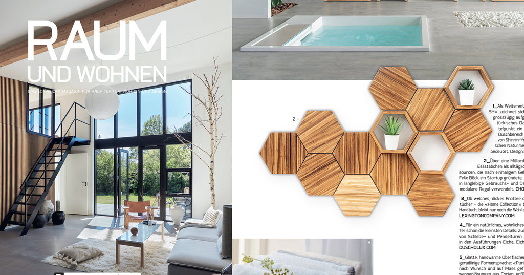 As seen on RAUM UND WOHNEN: Trend - Wellness for March/April 2022 Edition